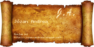 Józan Andrea névjegykártya