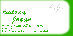 andrea jozan business card